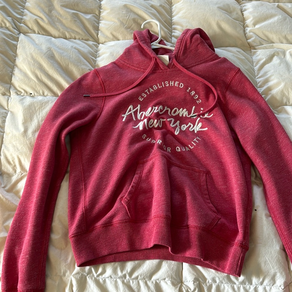 Red Abercrombie hoodie size s